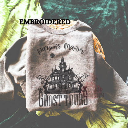 OFFICIALLY LICENSED HD CARLTON Spooky Parsons Ghost Tours Embroidered Sweatshirt Fairytaleavenue