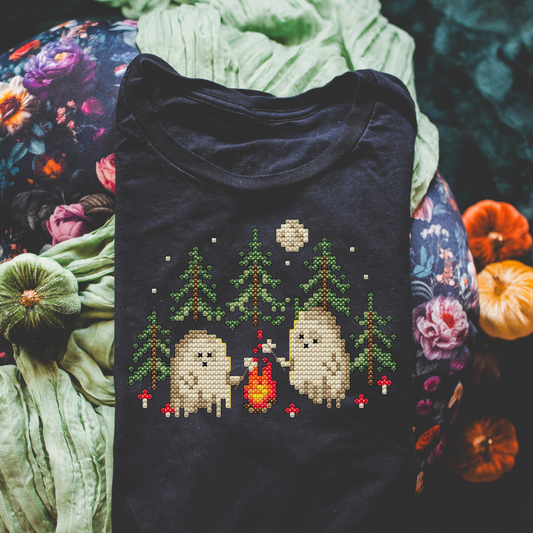 Camping Ghosts Graphic Tee Halloween Fairytaleavenue