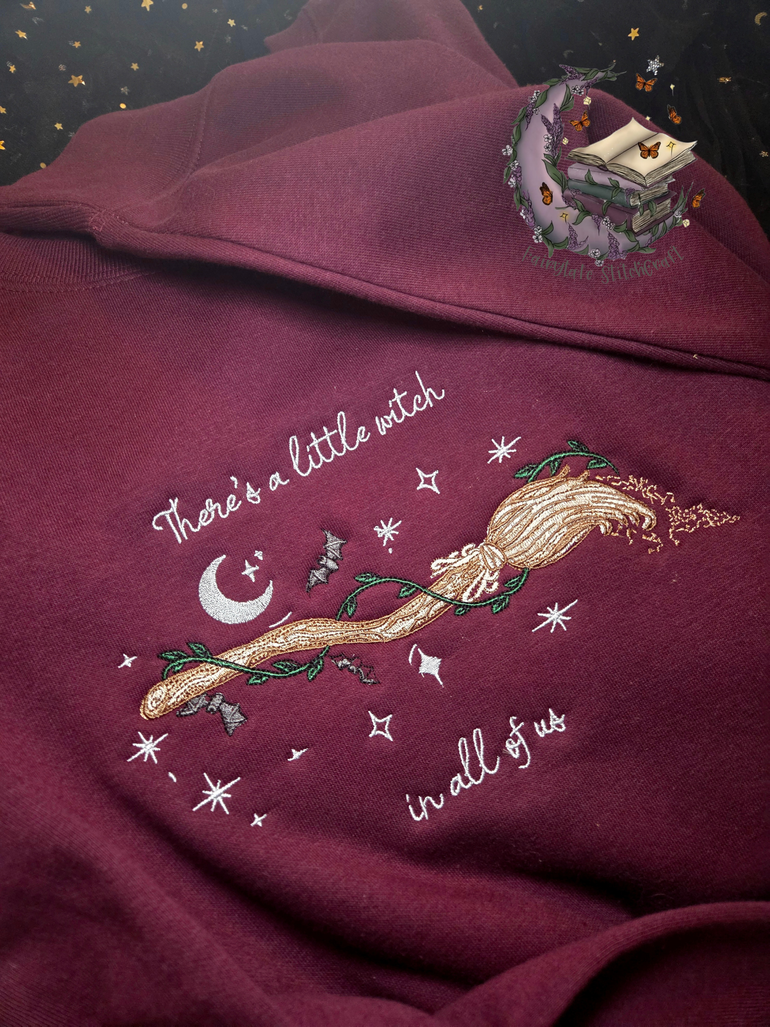 Witch In All Of Us Embroidered Sweatshirt Fairytaleavenue