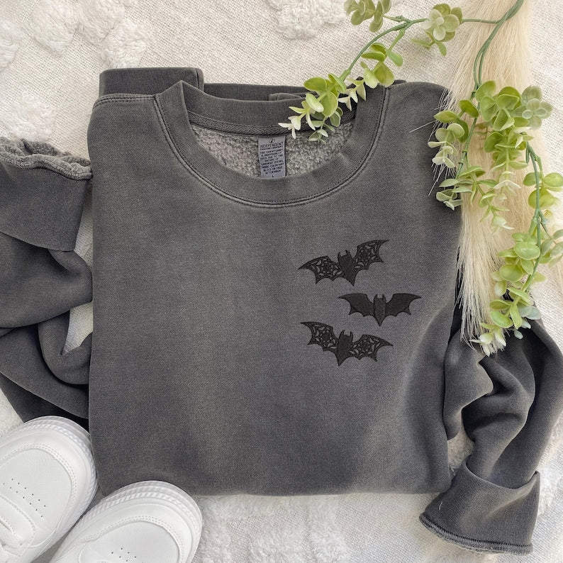 Batty Embroidered Sweatshirt Fairytaleavenue