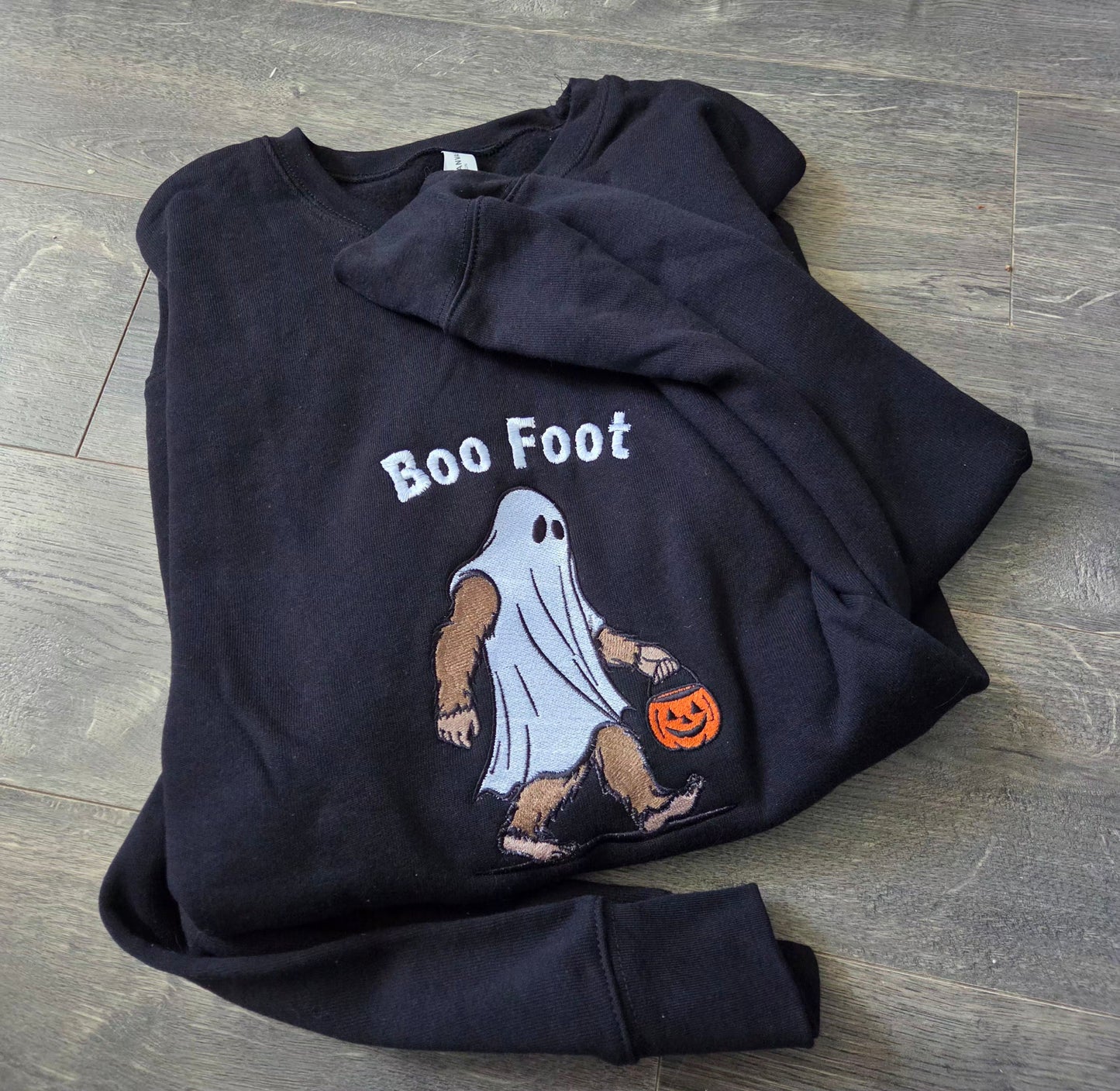 Boo Foot Embroidered Sweatshirt or Hoodie Fairytaleavenue