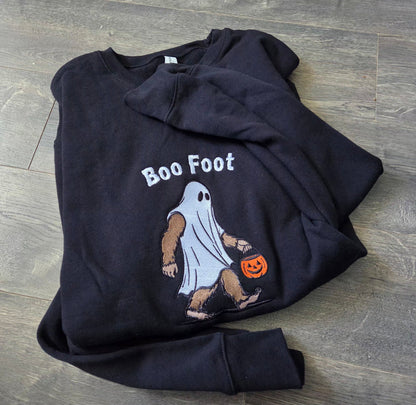 Boo Foot Embroidered Sweatshirt or Hoodie Fairytaleavenue
