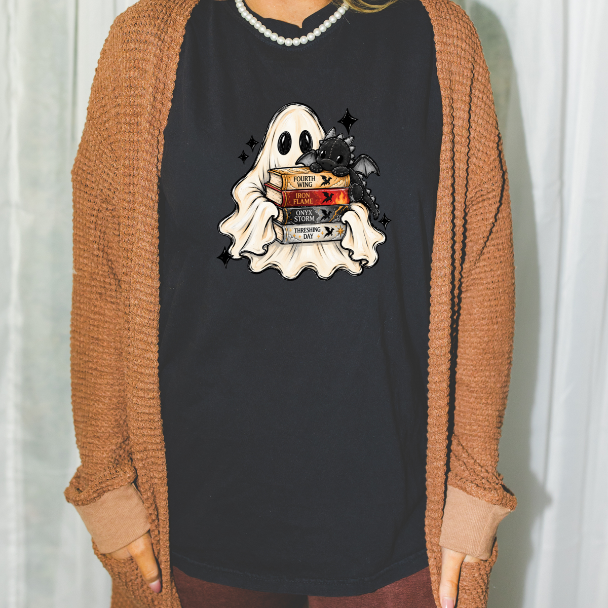 Dragon Book Ghost Halloween Tee, sweatshirt or Zip-Up Fairytaleavenue