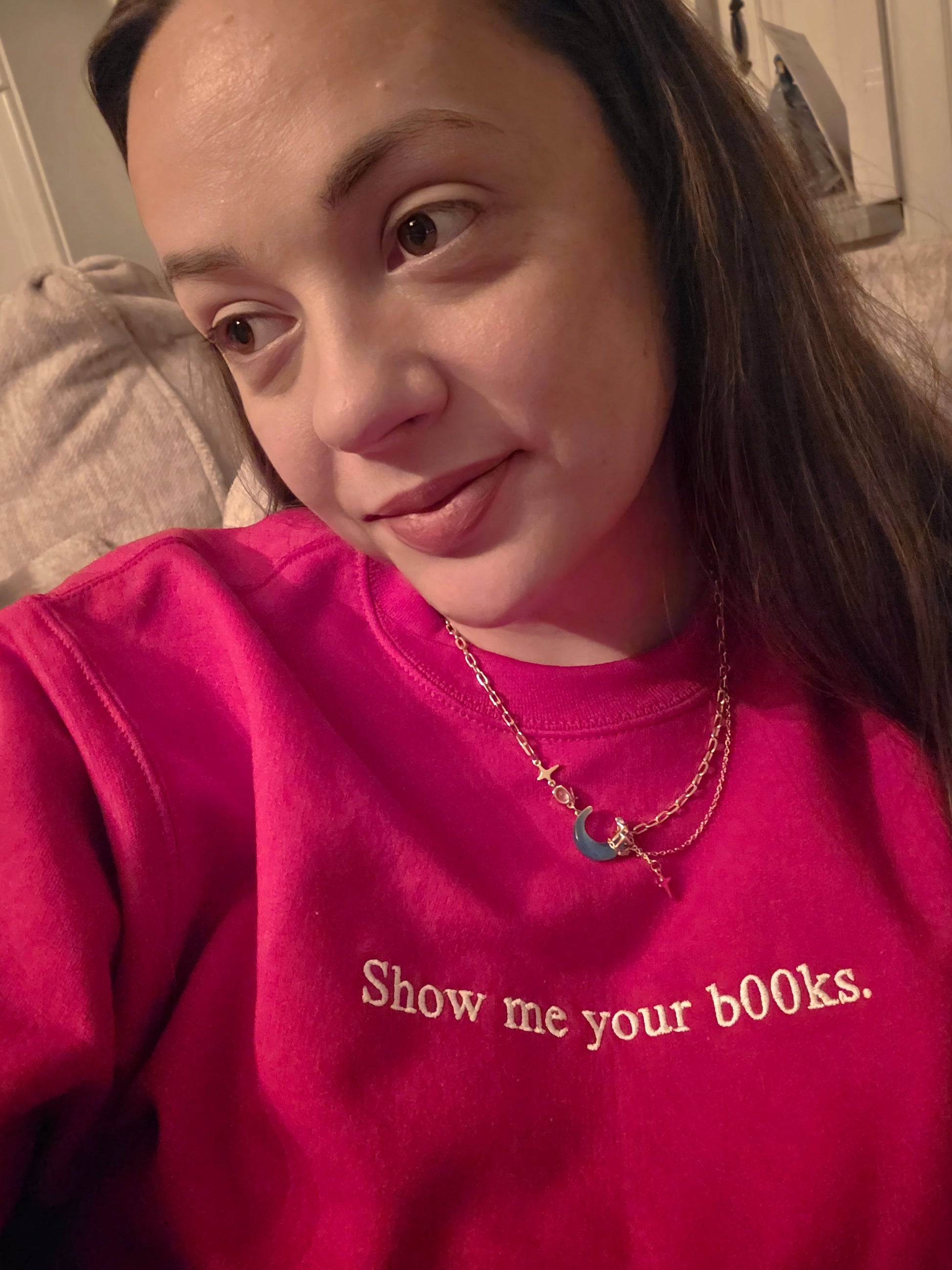 Show me your b00ks Embroidered Sweatshirt Fairytaleavenue