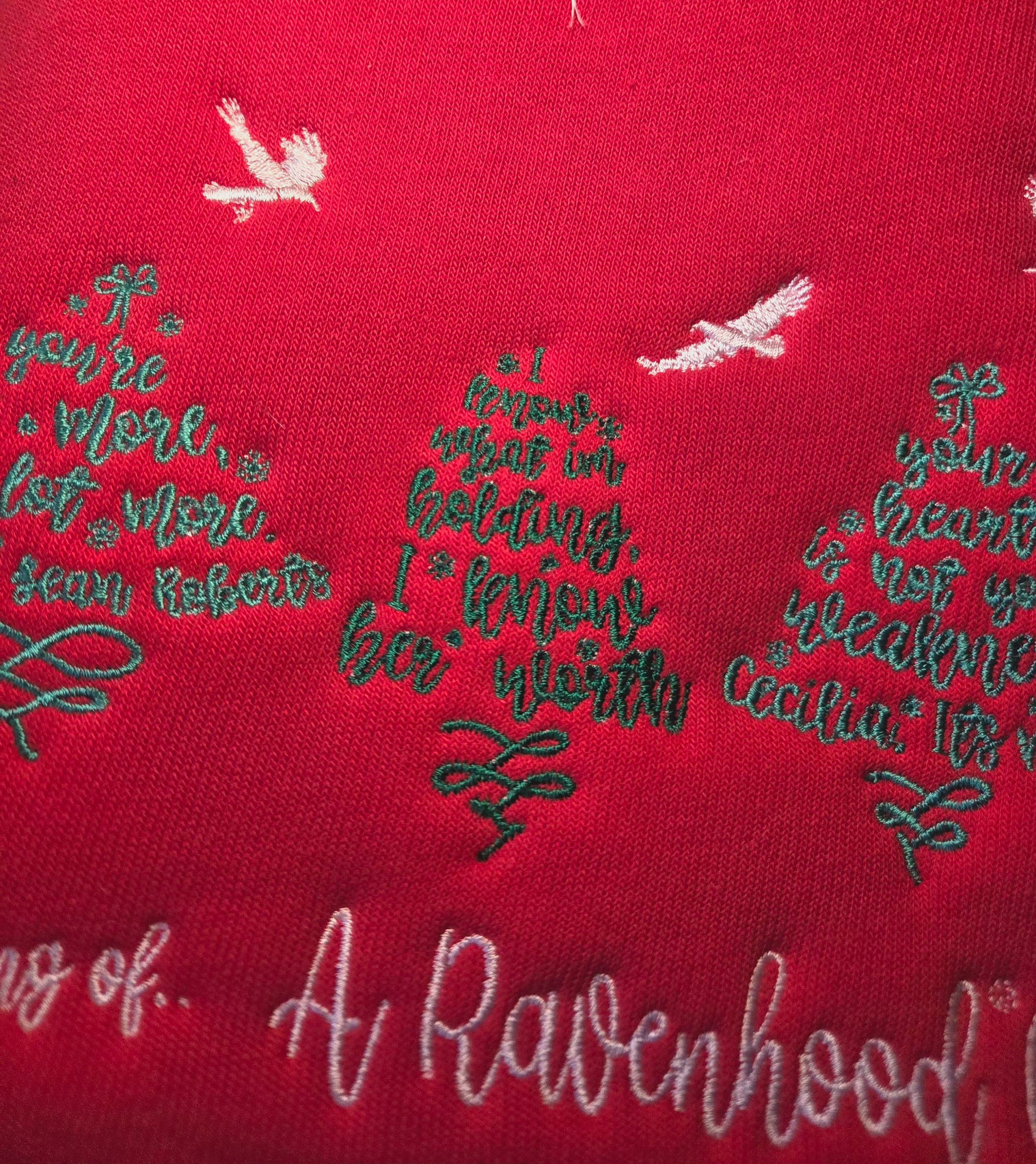 Raven Tree Quotes Embroidered Sweatshirt Fairytaleavenue