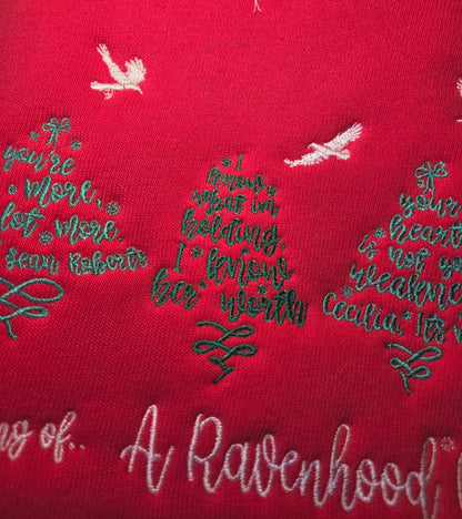 Raven Tree Quotes Embroidered Sweatshirt Fairytaleavenue