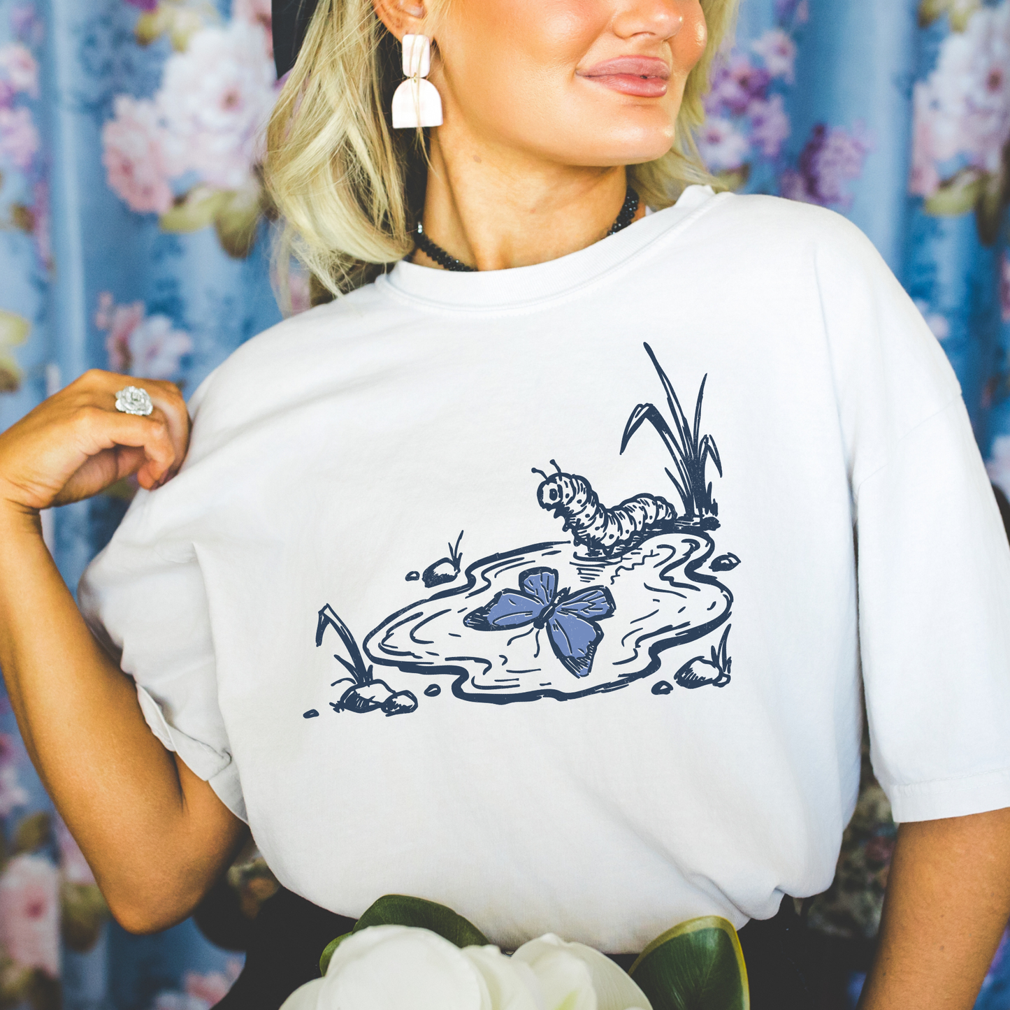 Butterfly Pond Graphic Tshirt Fairytaleavenue