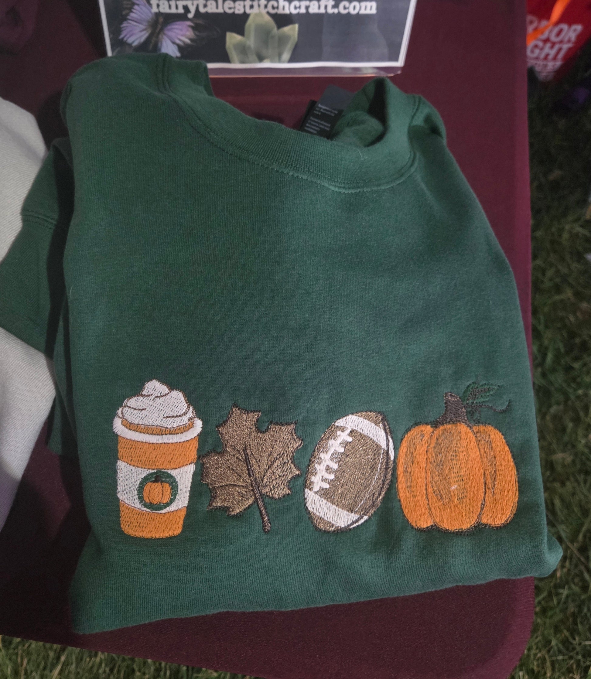 Fall Favorites, Football Embroidered Sweatshirt Fairytaleavenue