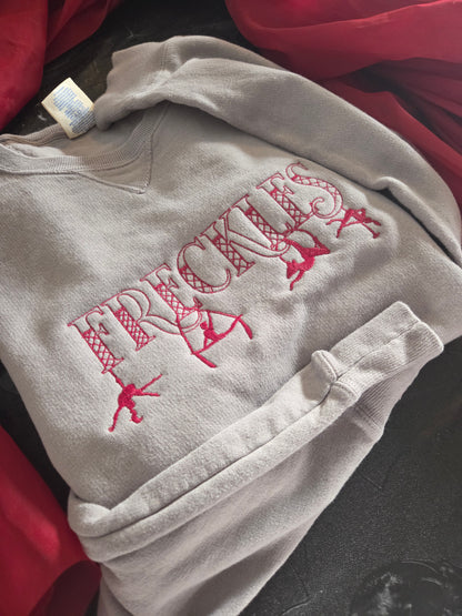 Freckles Dance Embroidered Sweatshirt