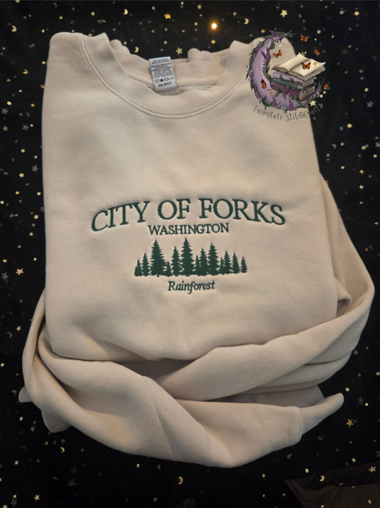 Forks Wa Independent Embroidered Sweatshirt Fairytaleavenue