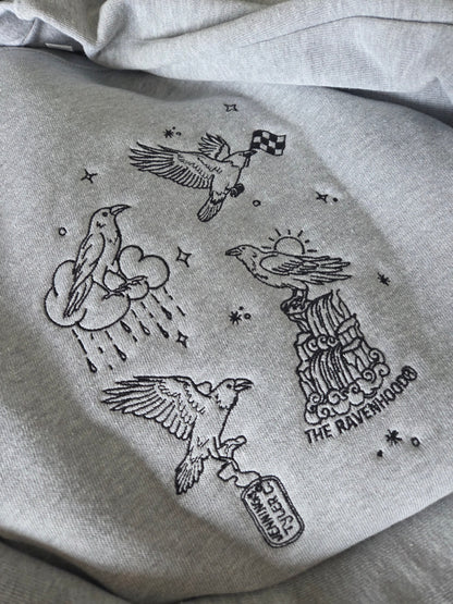 Ravenhood Flock Embroidered Sweatshirt Fairytaleavenue