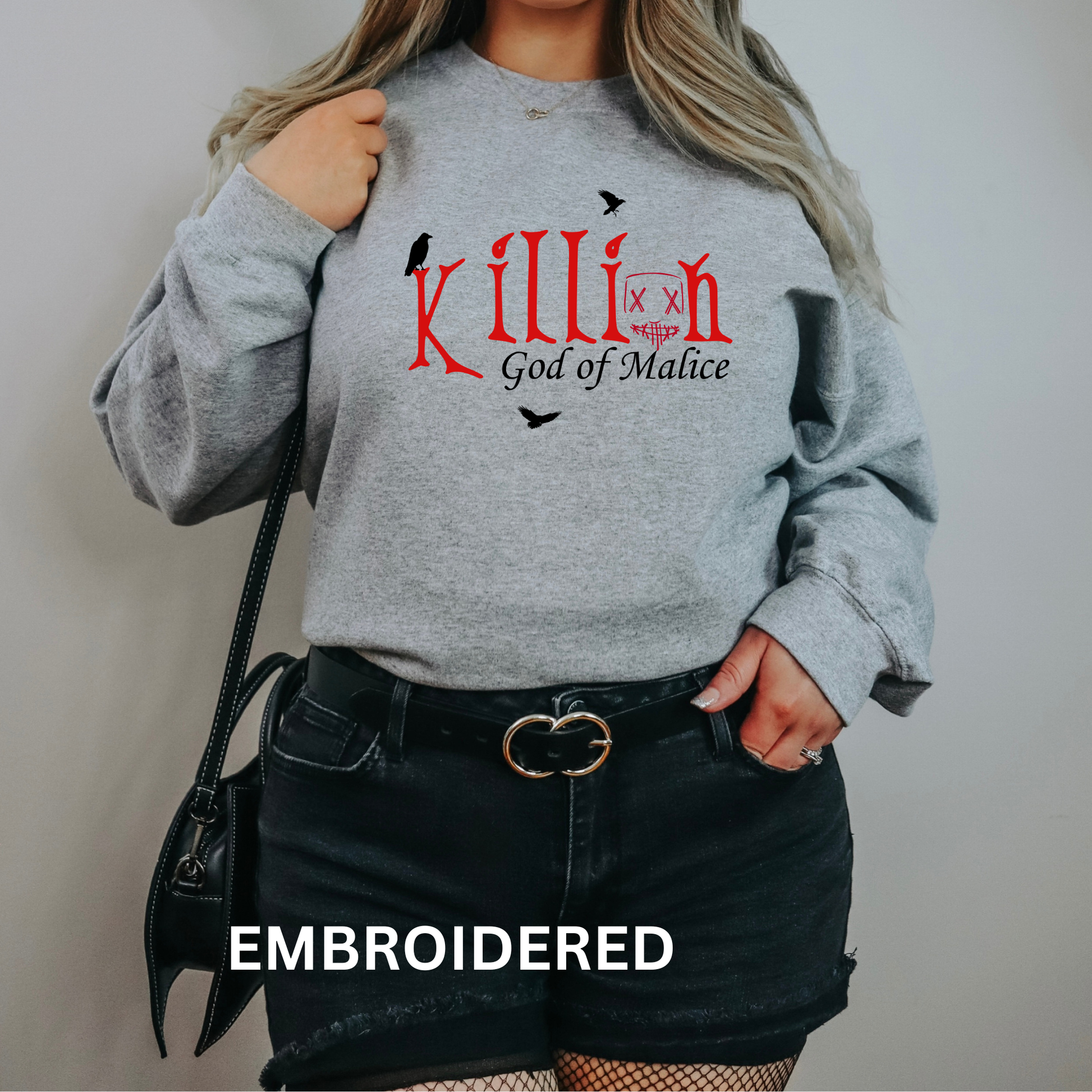 Licensed Killian God Of Malice Embroidered Sweatshirt Fairytaleavenue