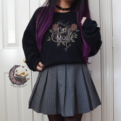 Licensed Cat & Mouse Embroidered Sweatshirt Fairytaleavenue