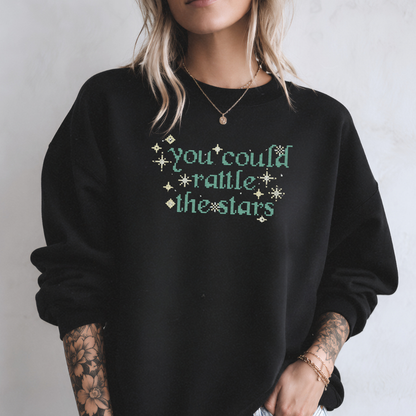 Rattle The Stars Embroidered Sweatshirt Fairytaleavenue