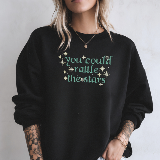 Rattle The Stars Embroidered Sweatshirt Fairytaleavenue