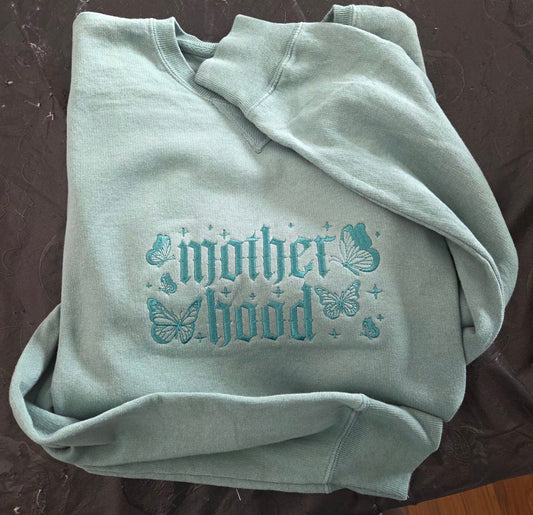 Mother Hood Crewneck Sweatshirt Embroidered Fairytaleavenue