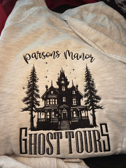 OFFICIALLY LICENSED HD CARLTON Spooky Parsons Ghost Tours Embroidered Sweatshirt Fairytaleavenue