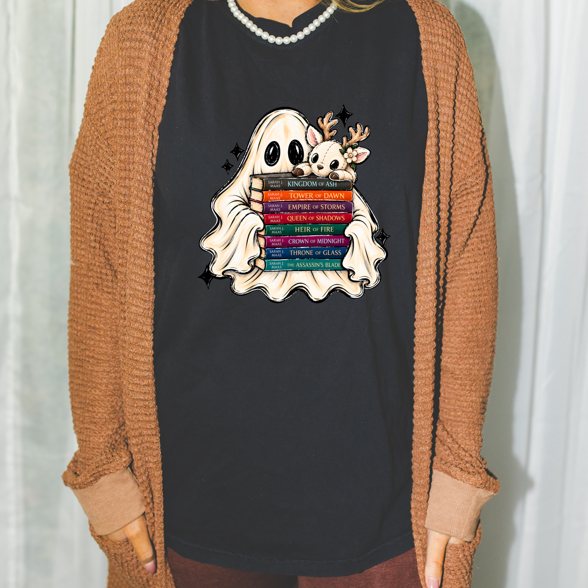 Fantasy TOG Book Ghost Halloween Tee, Sweatshirt or Zip-Up Fairytaleavenue