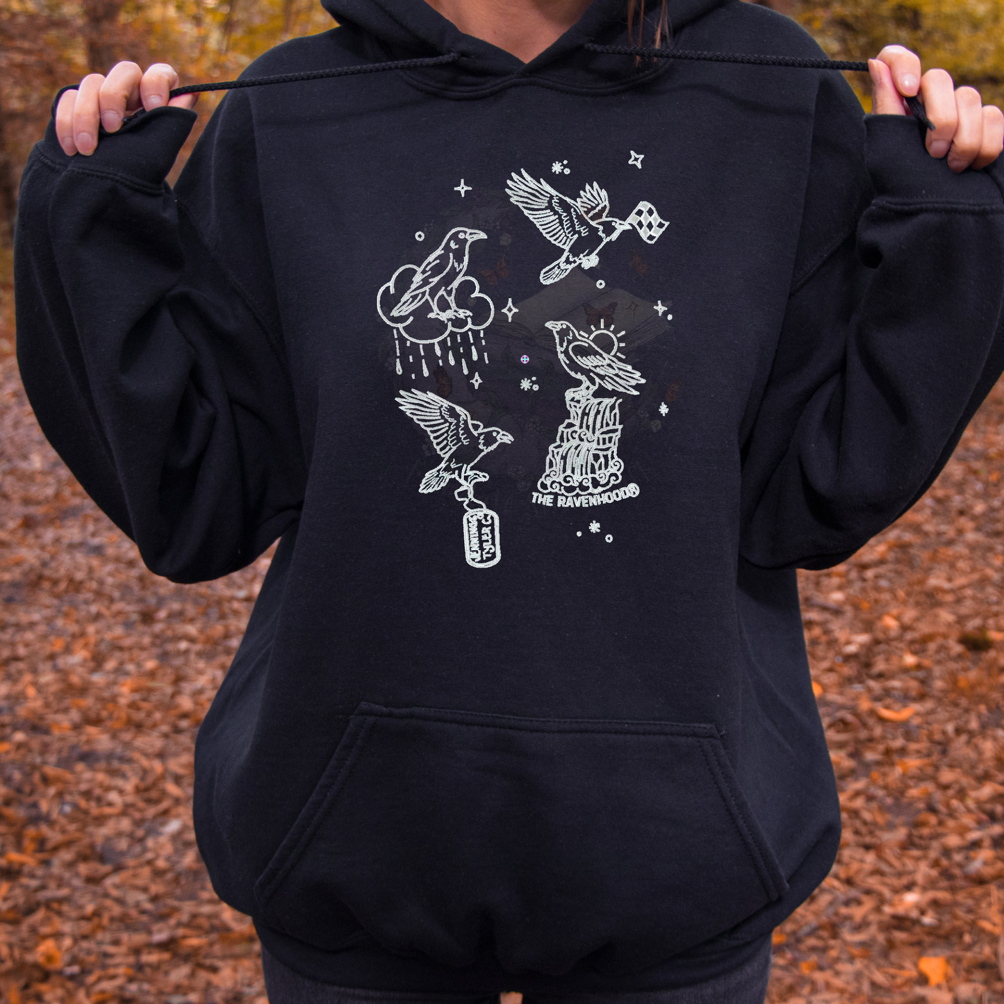 Ravenhood Flock Embroidered Sweatshirt Fairytaleavenue