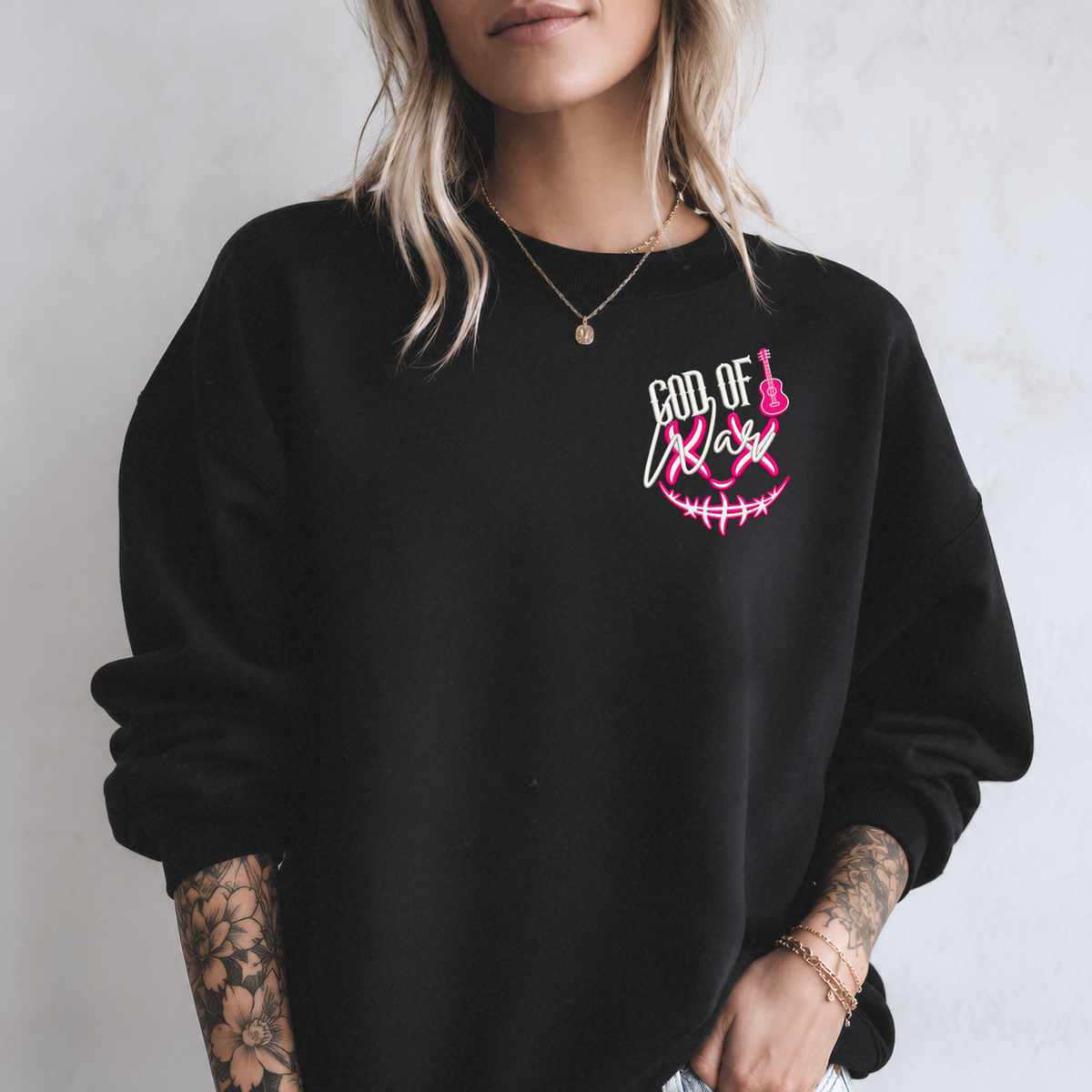 God Of War Licensed Embroidered Sweatshirt Fairytaleavenue
