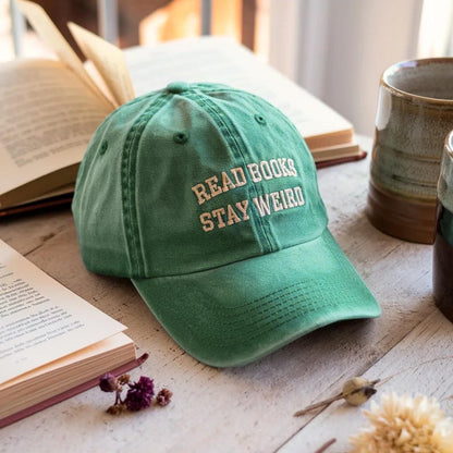 Read Books Stay Weird Vintage Dad Hat Fairytaleavenue