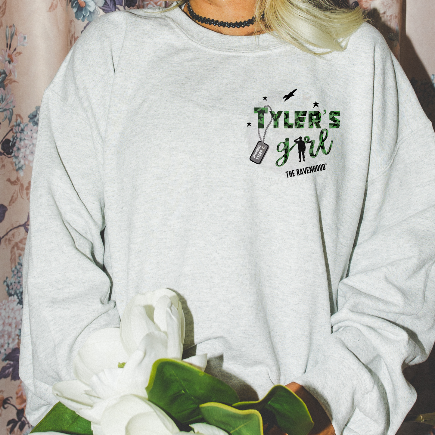 Tylers Girl 3D puff Embroidered Sweatshirt Fairytaleavenue
