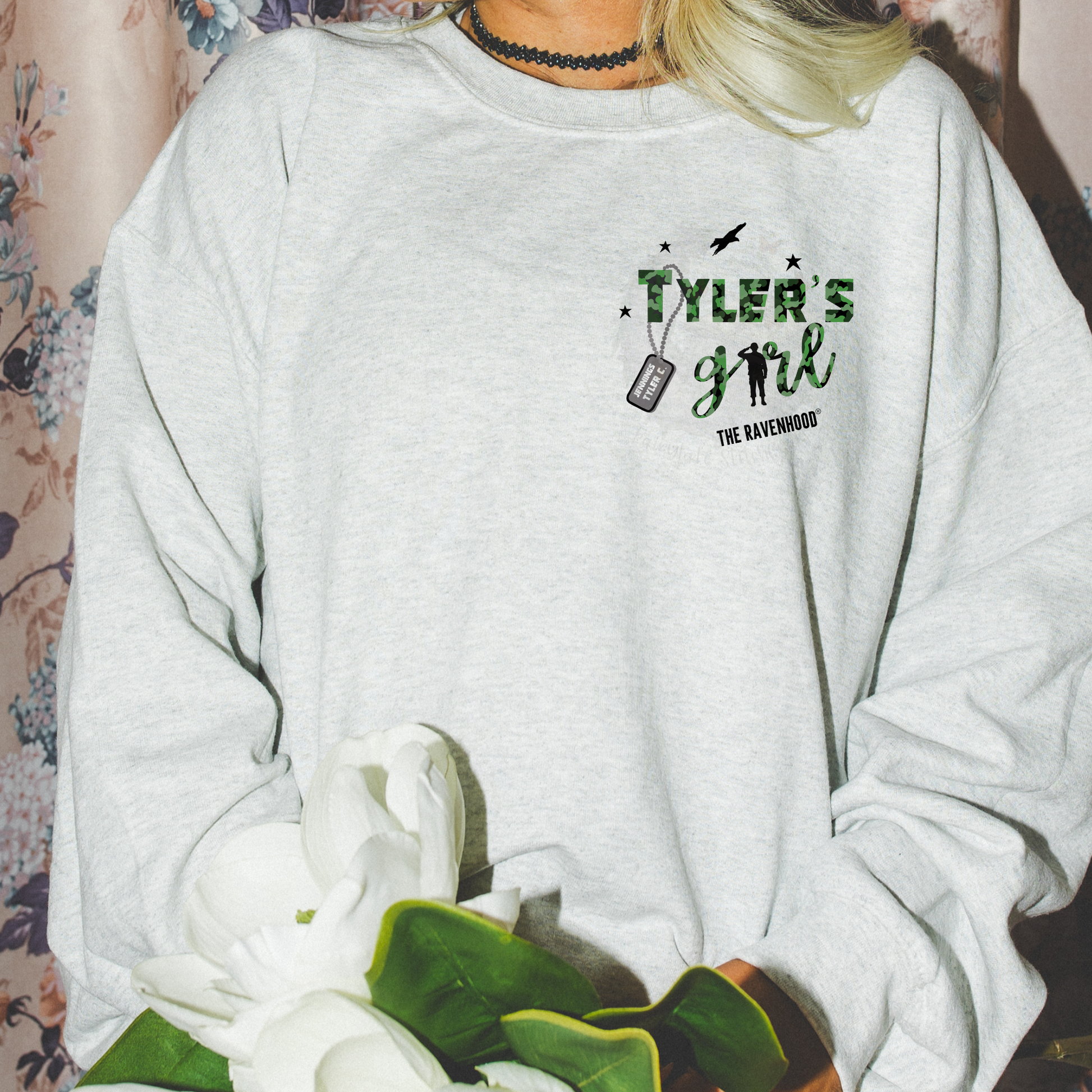Tylers Girl 3D puff Embroidered Sweatshirt Fairytaleavenue