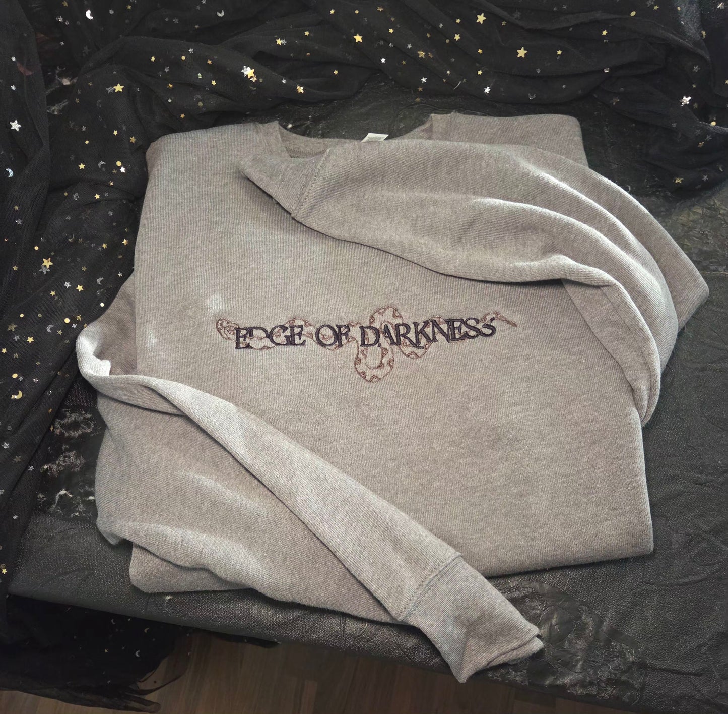 Edge Of Darkness Embroidered Sweatshirt