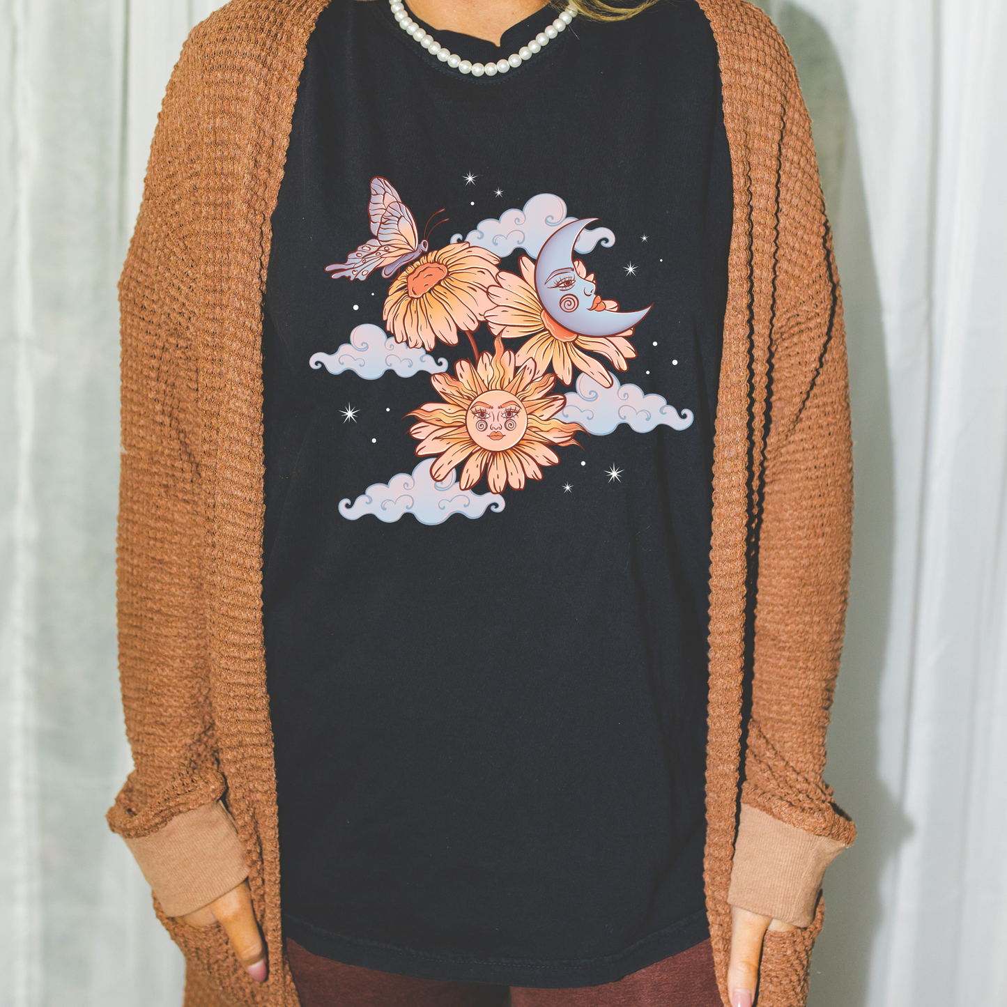 Sun and Moon Bloom Graphic Tee Fairytaleavenue