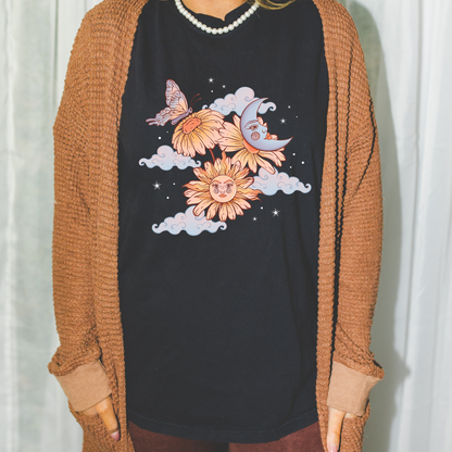 Sun and Moon Bloom Graphic Tee Fairytaleavenue