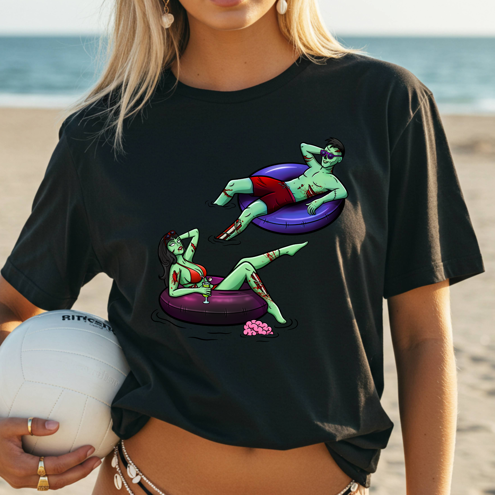 Summer Zombies Graphic Tee Halloween Fairytaleavenue