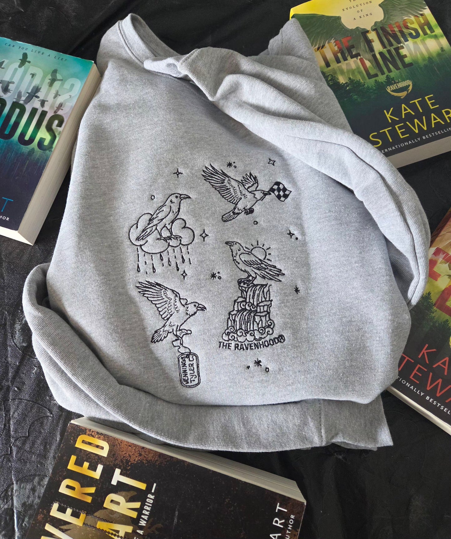 Ravenhood Flock Embroidered Sweatshirt Fairytaleavenue