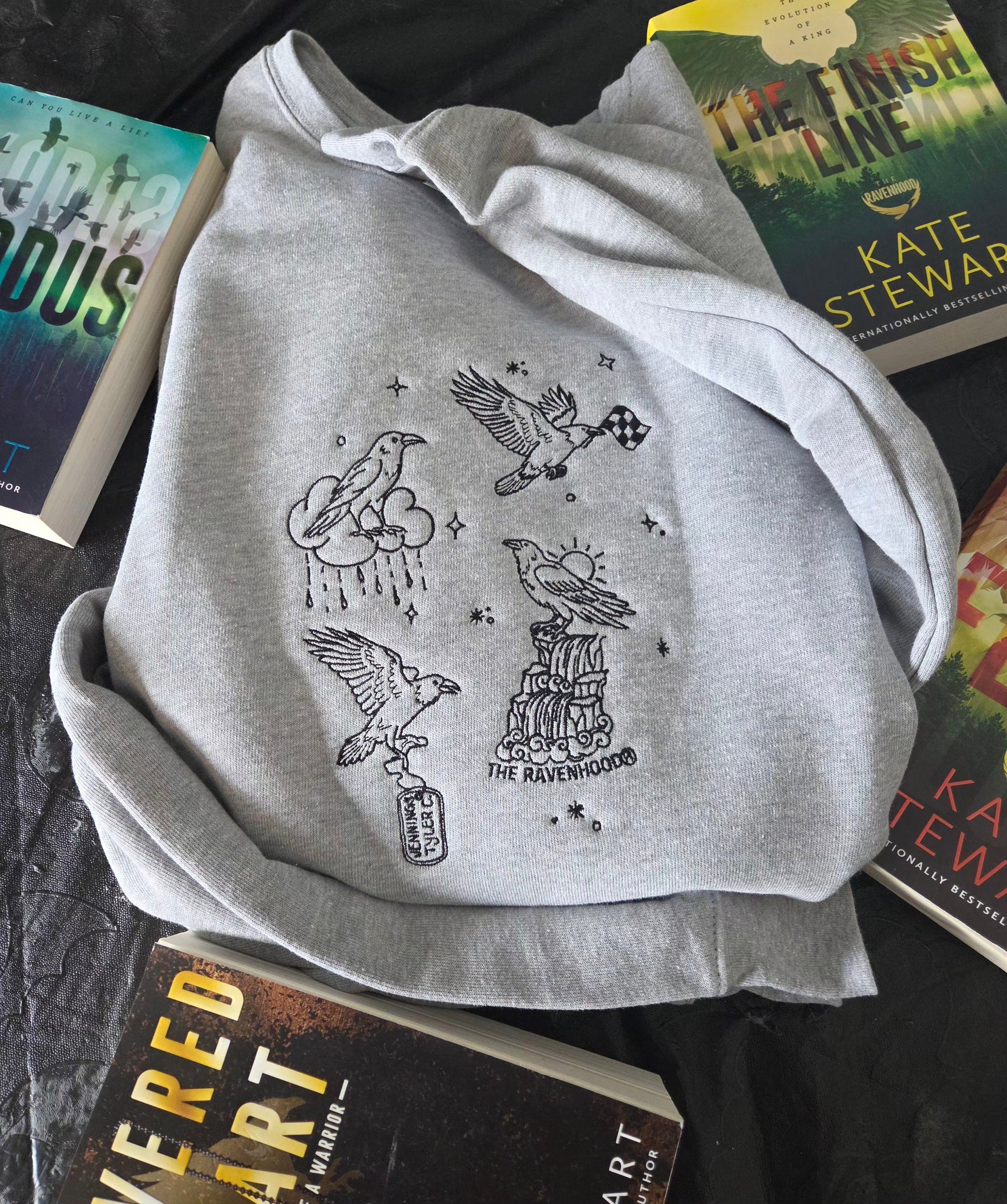 Ravenhood Flock Embroidered Sweatshirt Fairytaleavenue
