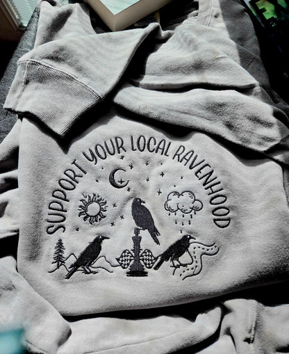Local Ravenhood Embroidered Sweatshirt Fairytaleavenue
