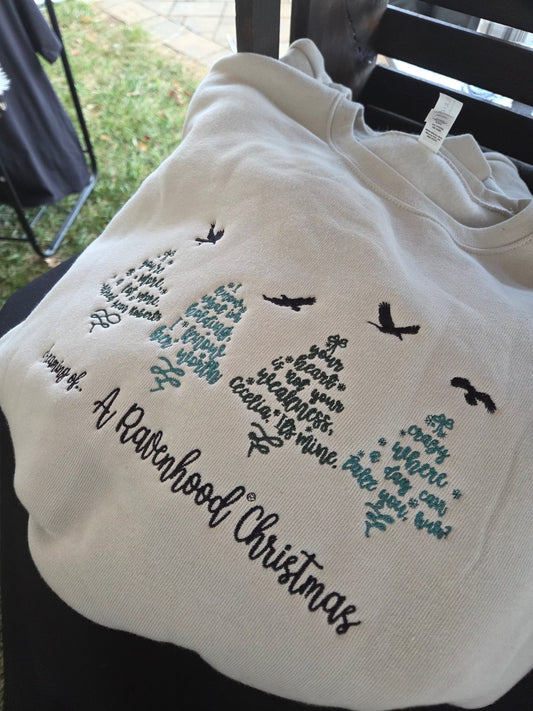 Raven Tree Quotes Embroidered Sweatshirt Fairytaleavenue