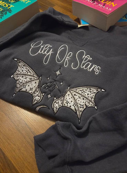 Stars Embroidered Sweatshirt Fairytaleavenue