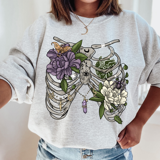 Spring Ribcage graphic Tee or Sweatshirt Fairytaleavenue
