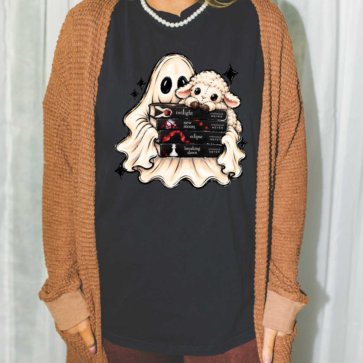 Vampire Book Ghost Halloween Tee, sweatshirt or Zip-Up Fairytaleavenue