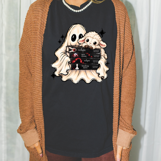 Vampire Book Ghost Halloween Tee, sweatshirt or Zip-Up Fairytaleavenue