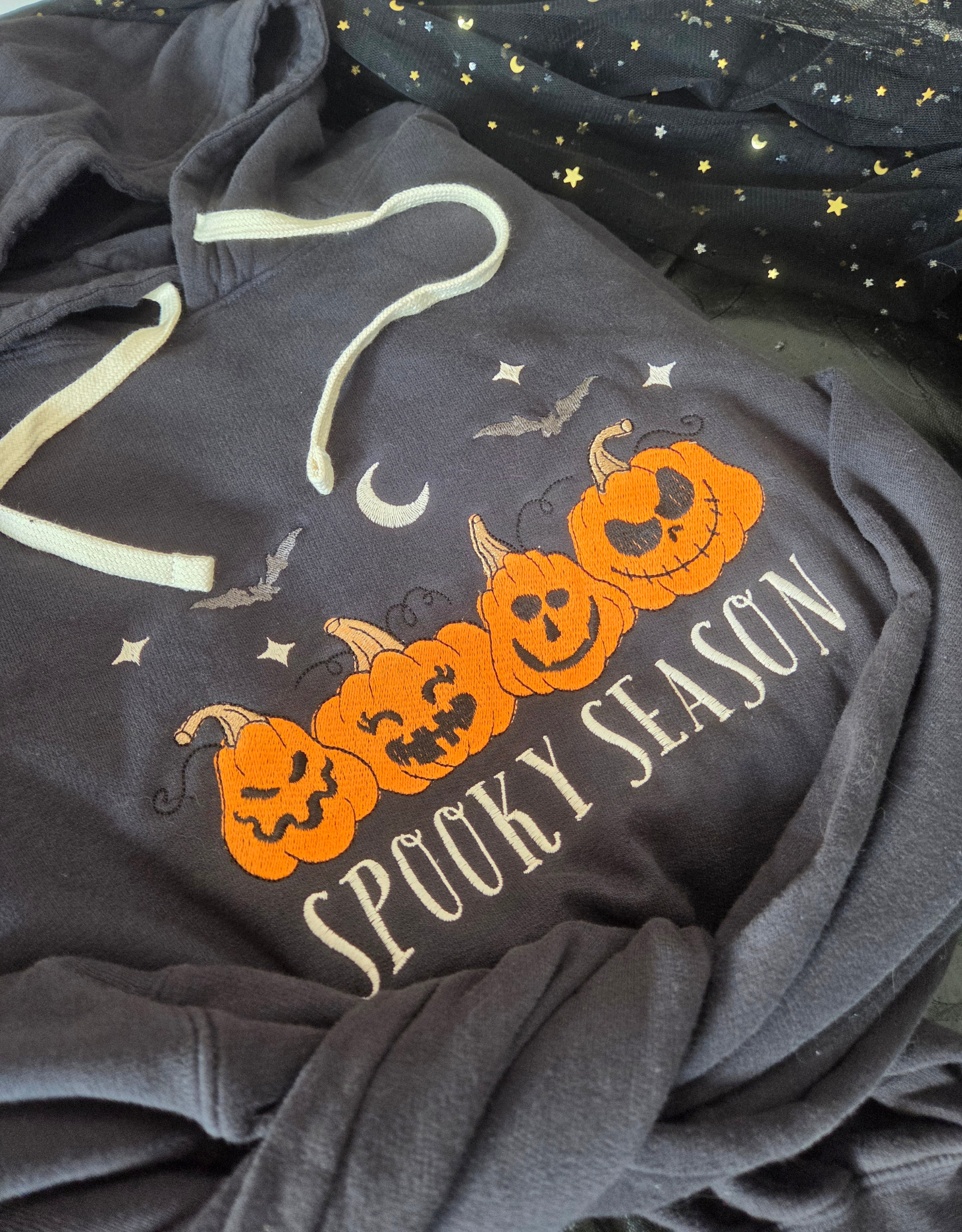 Spooky Season Pumpkins Embroidered Sweatshirt Fairytaleavenue
