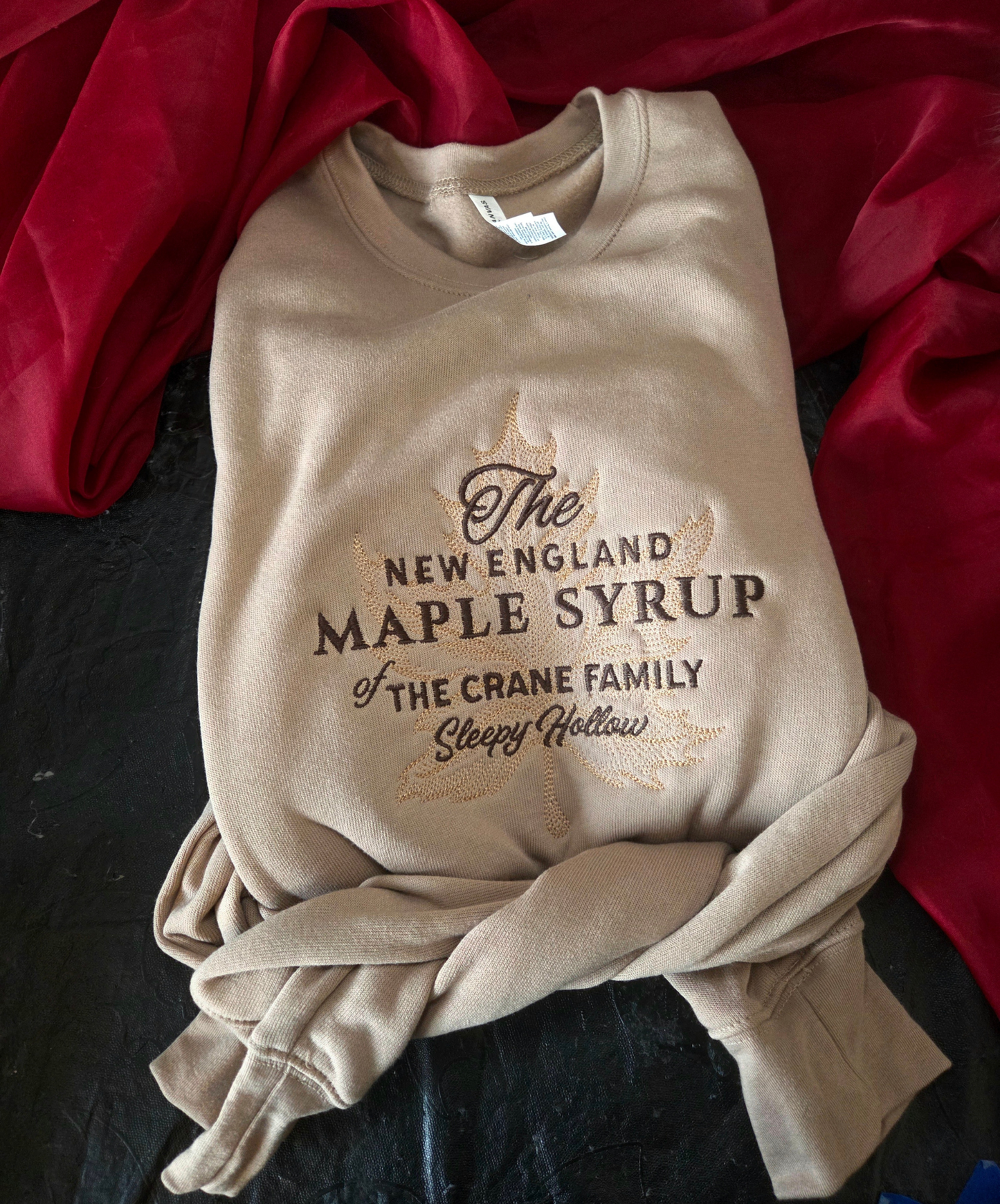 NE Sleepy Hollow Embroidered Sweatshirt Fairytaleavenue