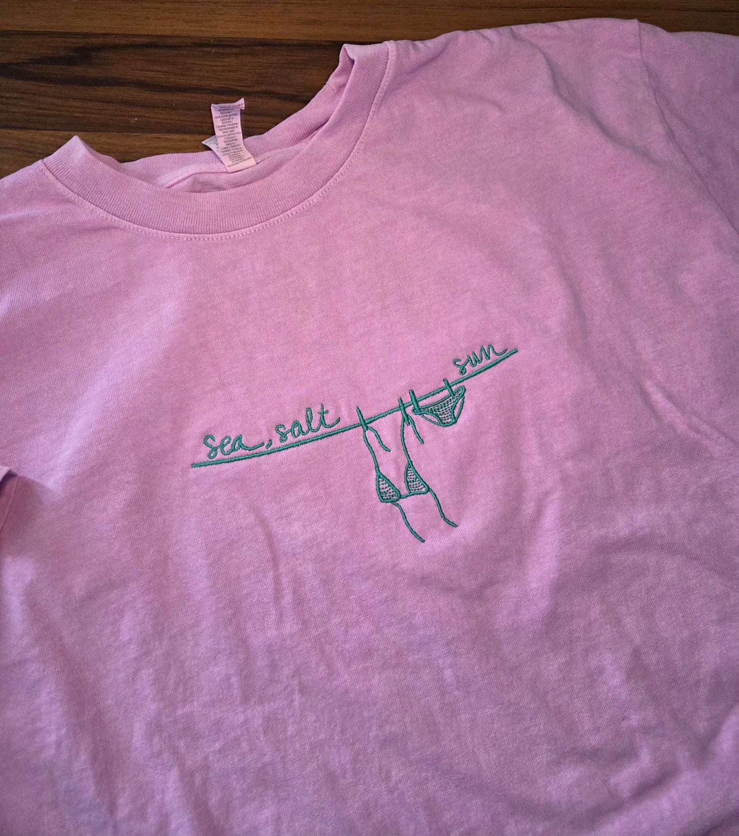 Sea Salt Sun Line Embroidered Crop or Tshirt Fairytaleavenue