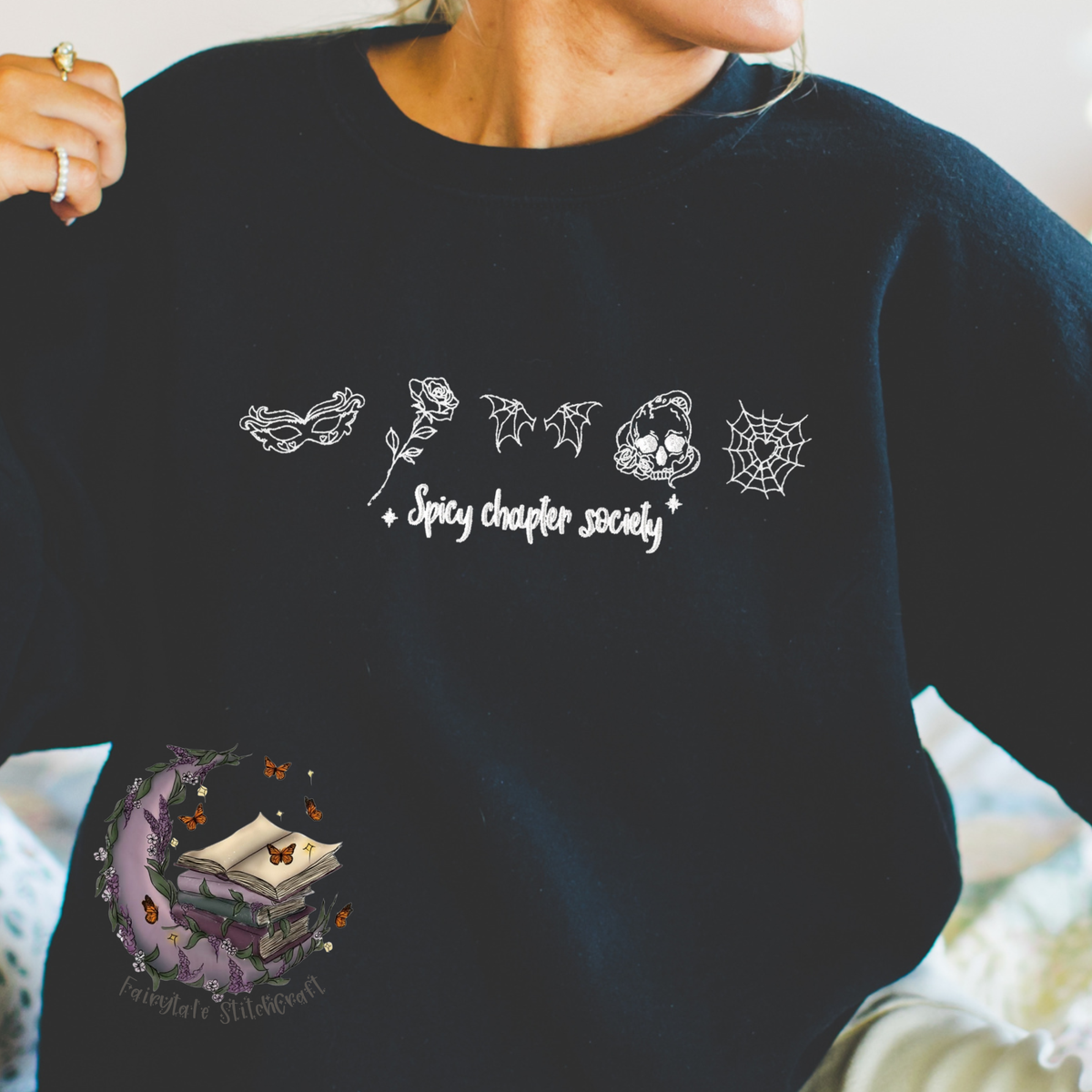 Spicy Chapter Society Embroidered Sweatshirt or Hoodie Fairytaleavenue